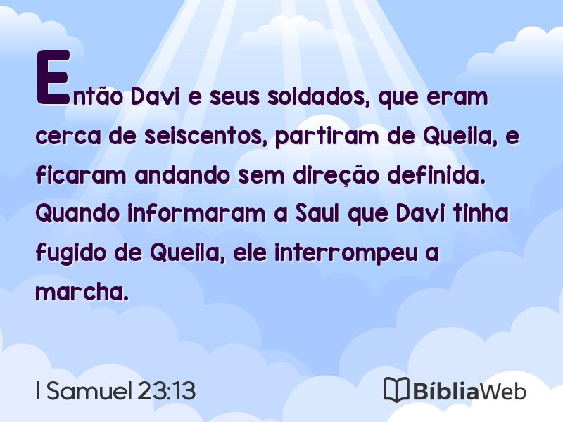 I Samuel 23:13 em imagem para compartilhar