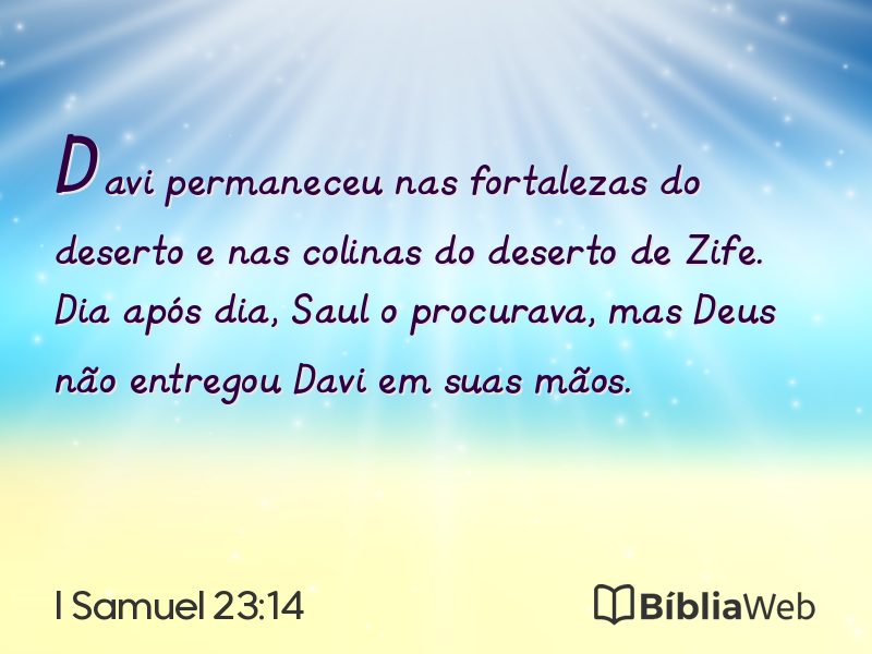I Samuel 23:14 em imagem para compartilhar
