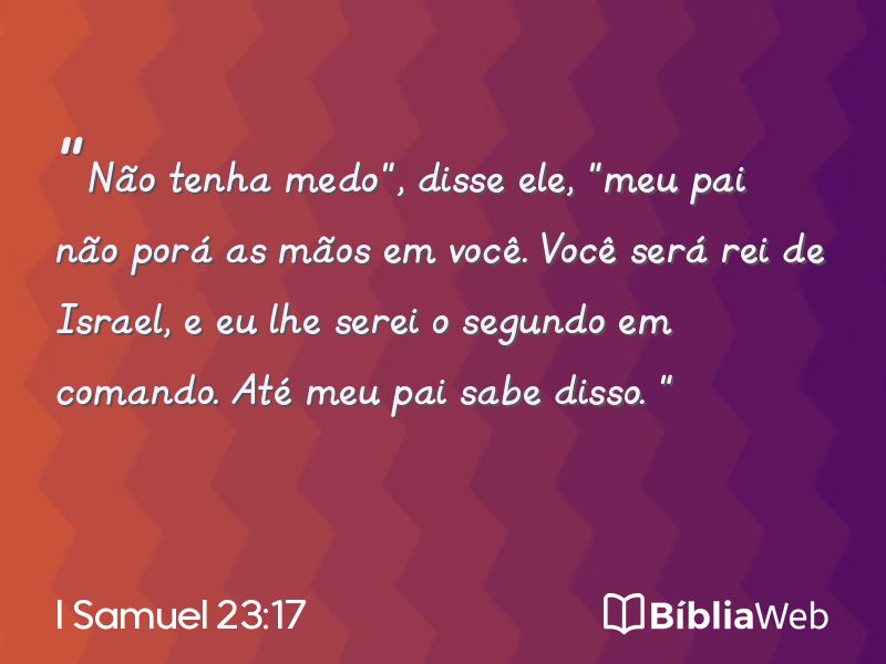 I Samuel 23:17 em imagem para compartilhar