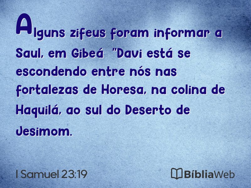 I Samuel 23:19 em imagem para compartilhar