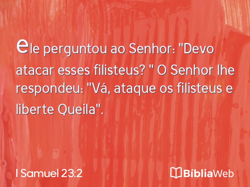I Samuel 23:2 em imagem para compartilhar