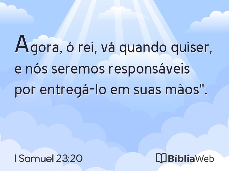 I Samuel 23:20 em imagem para compartilhar