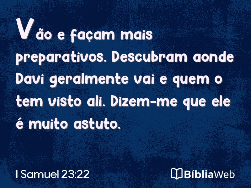 I Samuel 23:22 em imagem para compartilhar