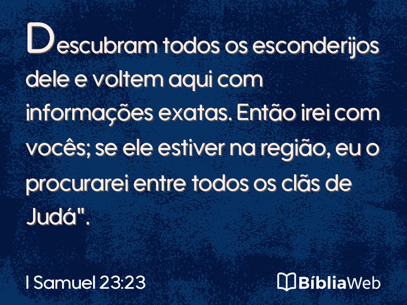 I Samuel 23:23 em imagem para compartilhar