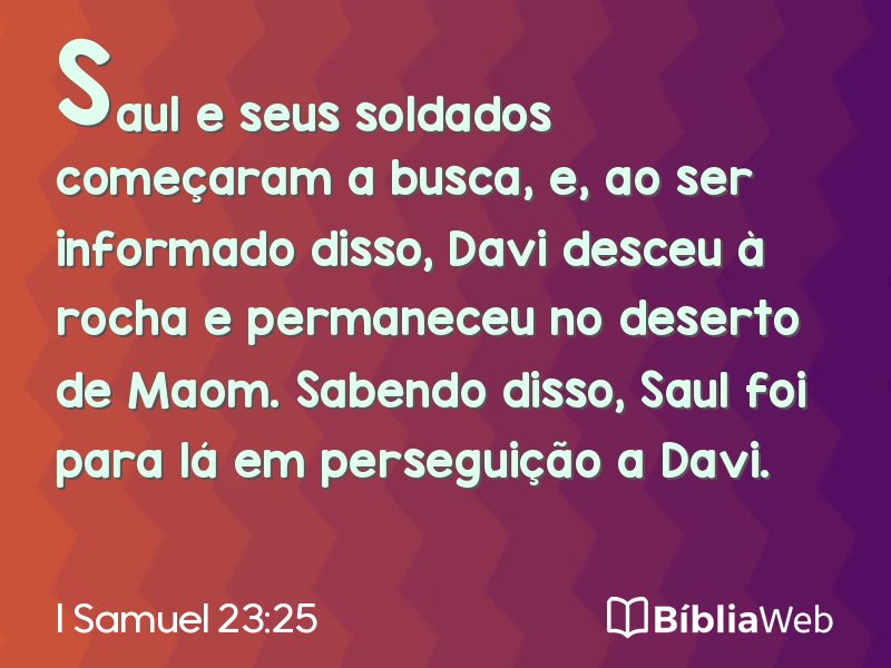 I Samuel 23:25 em imagem para compartilhar