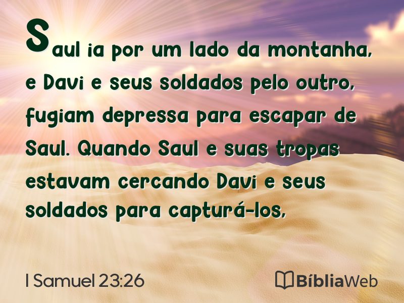 I Samuel 23:26 em imagem para compartilhar