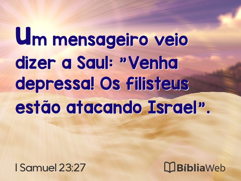 I Samuel 23:27 em imagem para compartilhar
