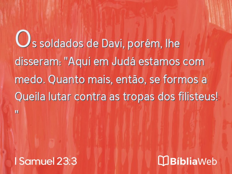 I Samuel 23:3 em imagem para compartilhar
