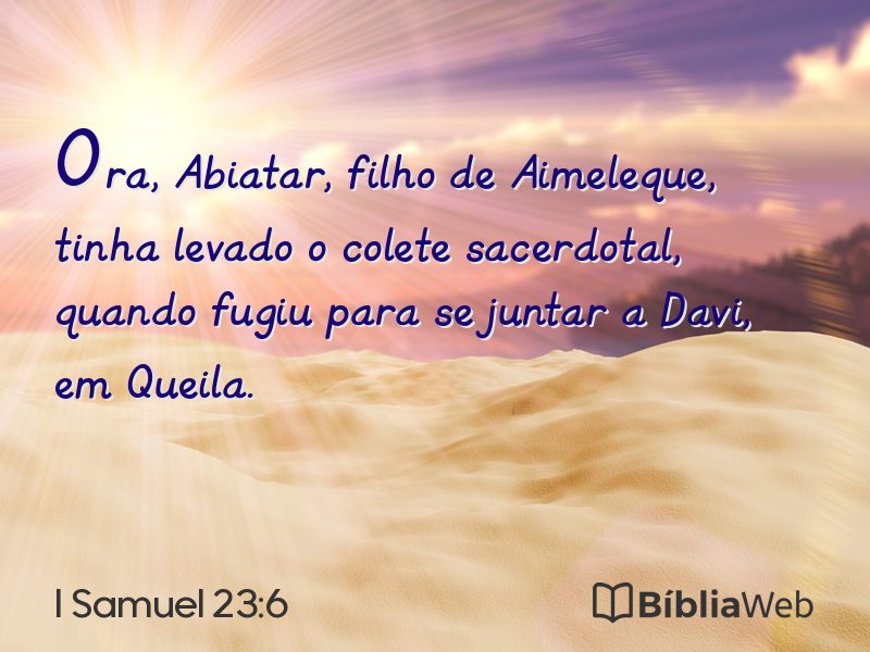 I Samuel 23:6 em imagem para compartilhar