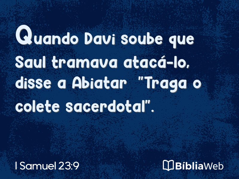 I Samuel 23:9 em imagem para compartilhar