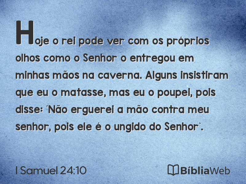 I Samuel 24:10 em imagem para compartilhar