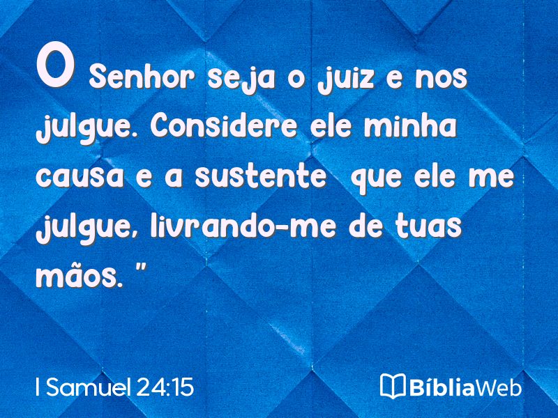 I Samuel 24:15 em imagem para compartilhar