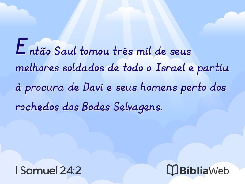 I Samuel 24:2 em imagem para compartilhar
