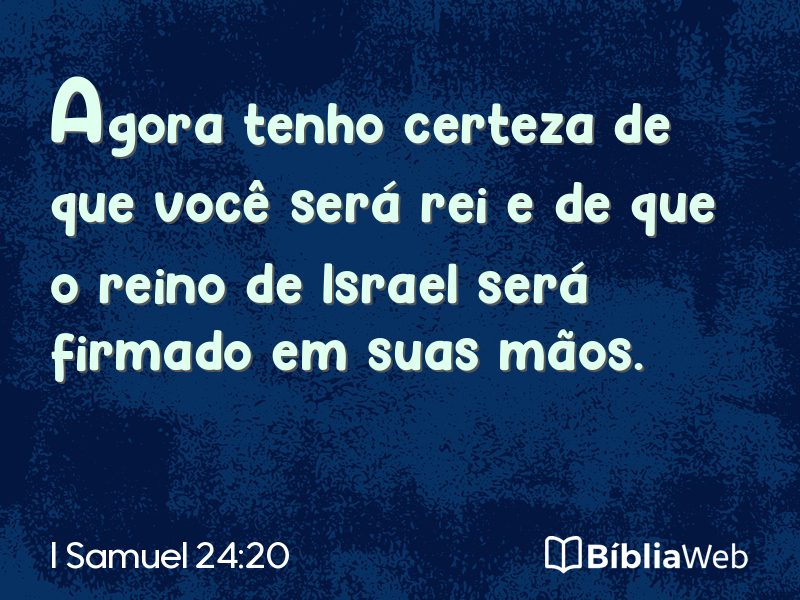 I Samuel 24:20 em imagem para compartilhar