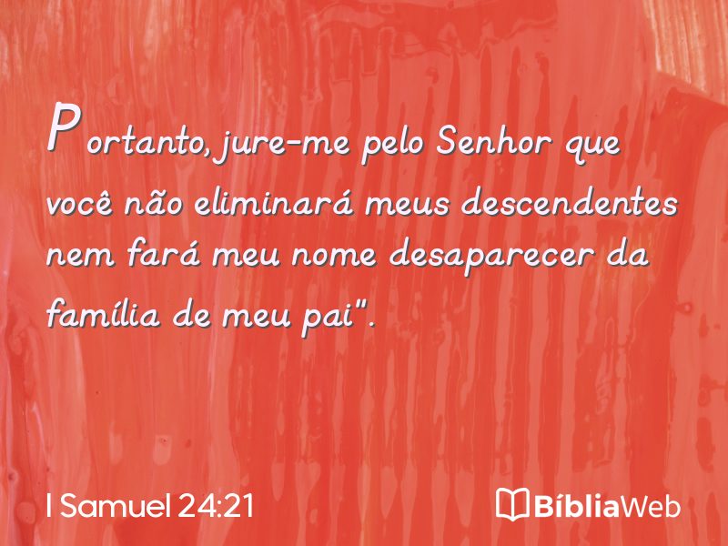 I Samuel 24:21 em imagem para compartilhar