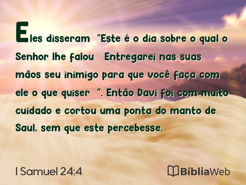 I Samuel 24:4 em imagem para compartilhar