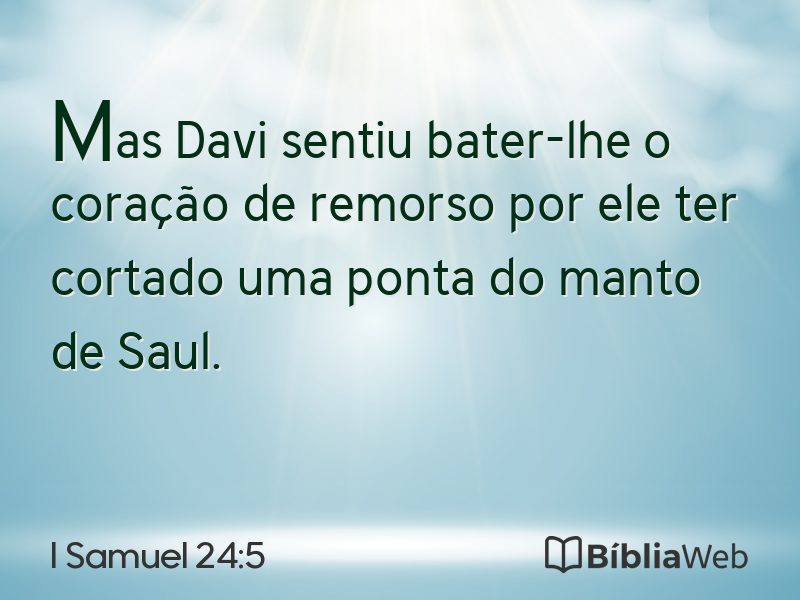I Samuel 24:5 em imagem para compartilhar