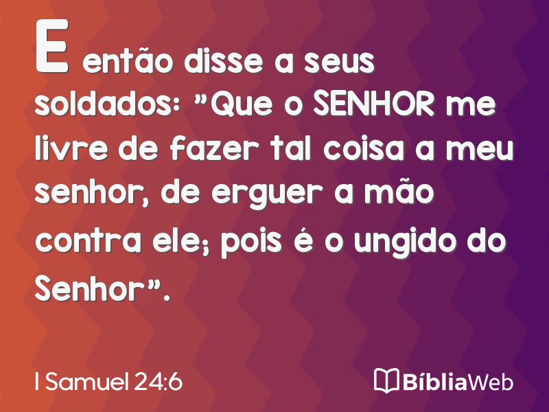 I Samuel 24:6 em imagem para compartilhar