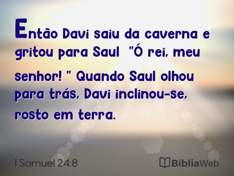 I Samuel 24:8 em imagem para compartilhar