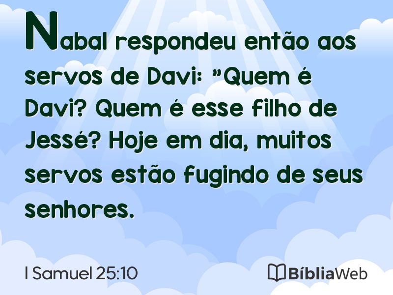 I Samuel 25:10 em imagem para compartilhar