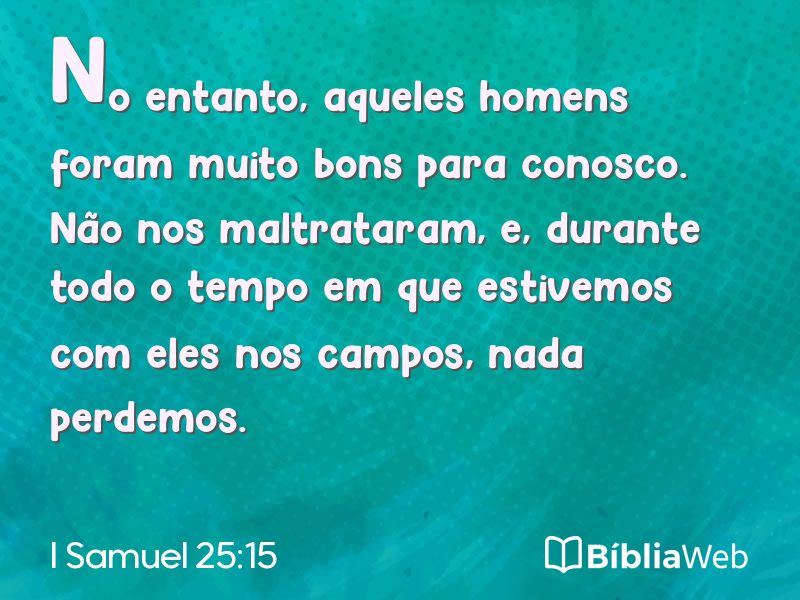 I Samuel 25:15 em imagem para compartilhar