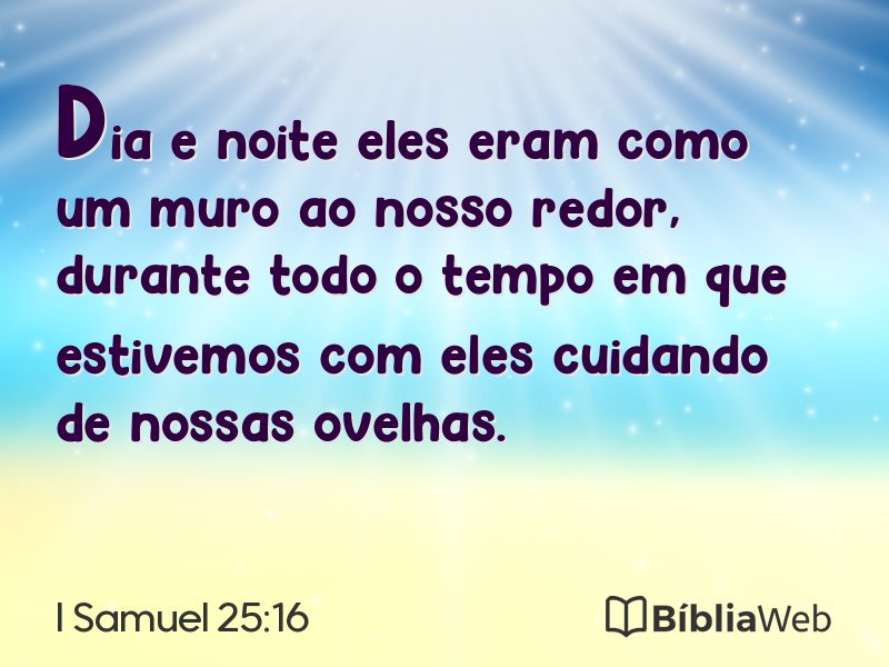 I Samuel 25:16 em imagem para compartilhar