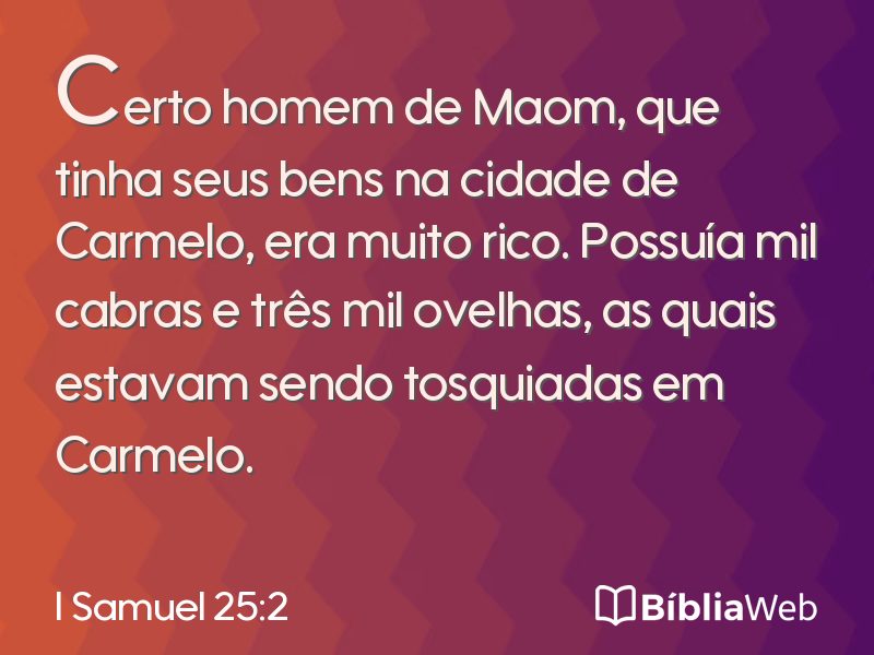 I Samuel 25:2 em imagem para compartilhar
