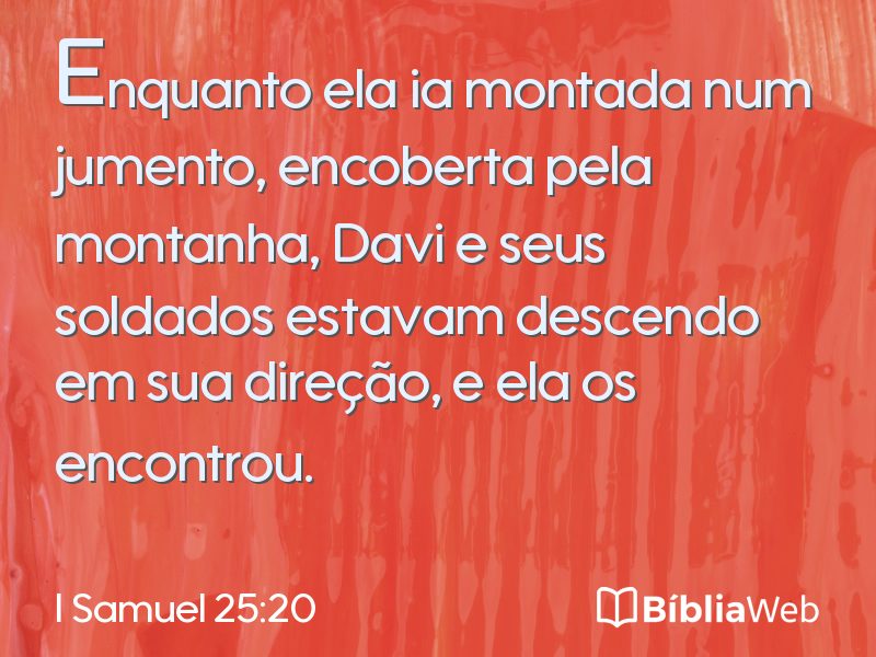 I Samuel 25:20 em imagem para compartilhar