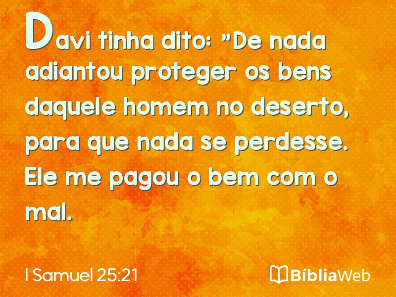 I Samuel 25:21 em imagem para compartilhar