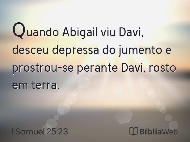 I Samuel 25:23 em imagem para compartilhar