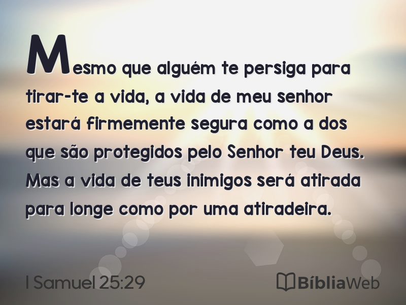 I Samuel 25:29 em imagem para compartilhar