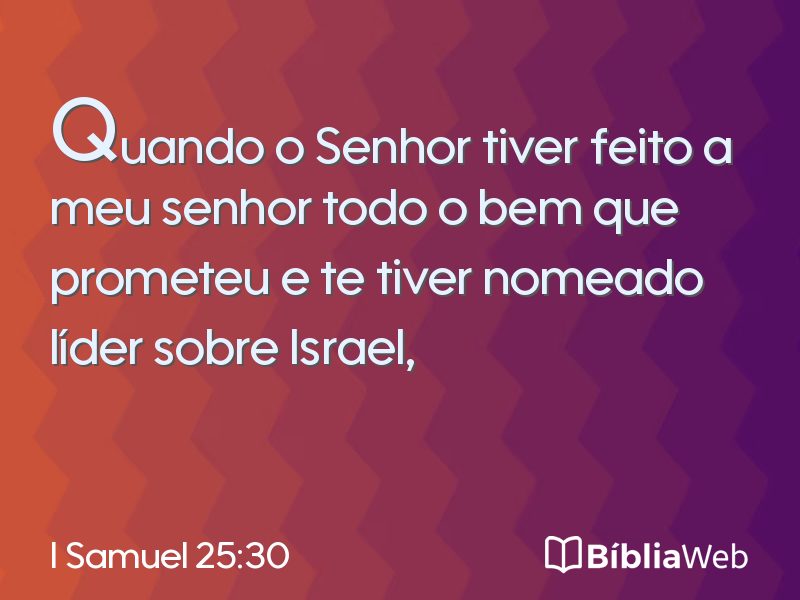 I Samuel 25:30 em imagem para compartilhar