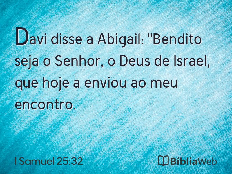 I Samuel 25:32 em imagem para compartilhar