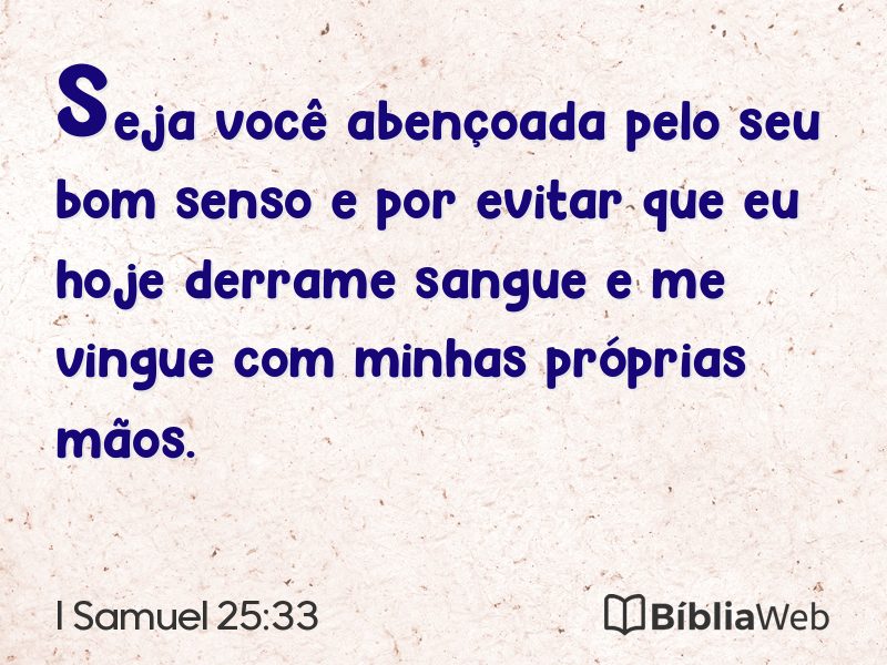 I Samuel 25:33 em imagem para compartilhar