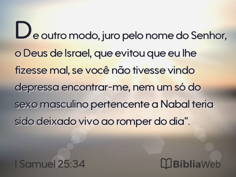 I Samuel 25:34 em imagem para compartilhar