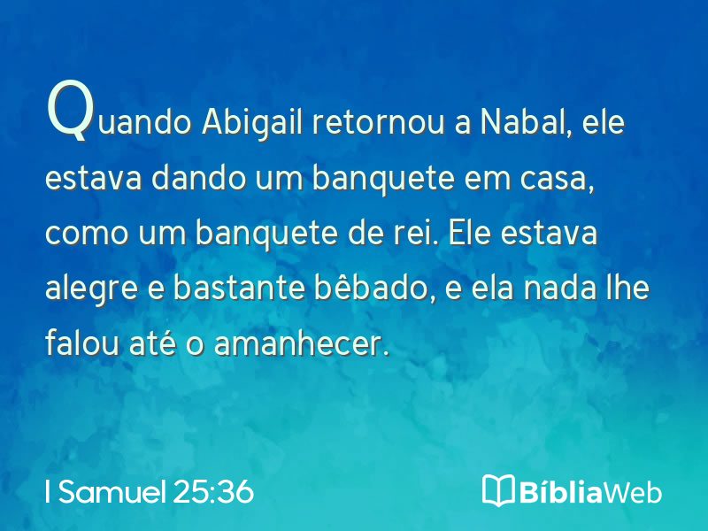 I Samuel 25:36 em imagem para compartilhar