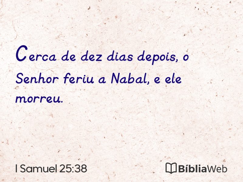 I Samuel 25:38 em imagem para compartilhar