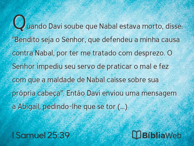 I Samuel 25:39 em imagem para compartilhar