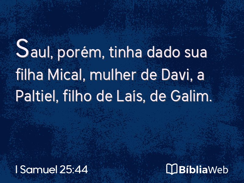 I Samuel 25:44 em imagem para compartilhar
