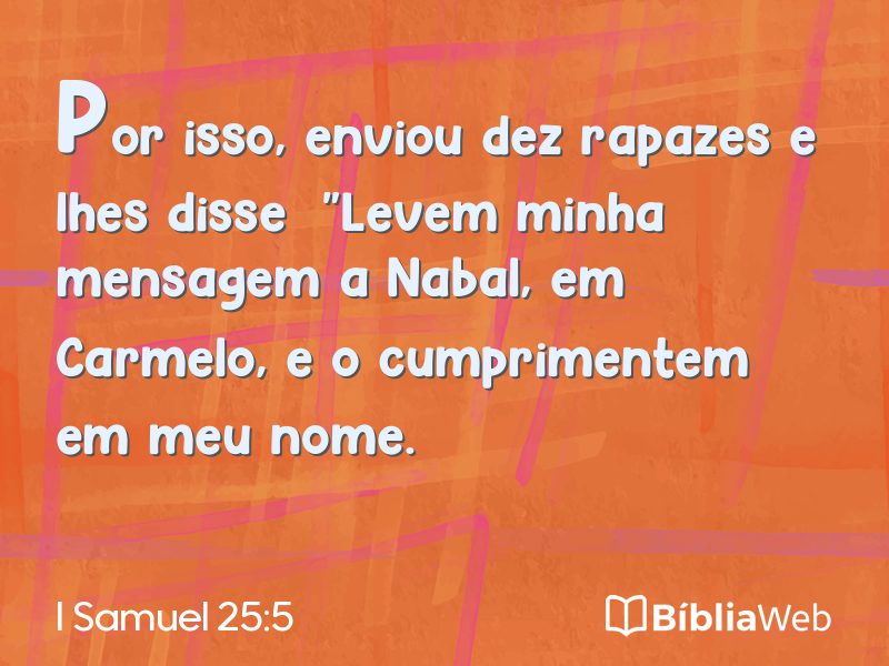 I Samuel 25:5 em imagem para compartilhar