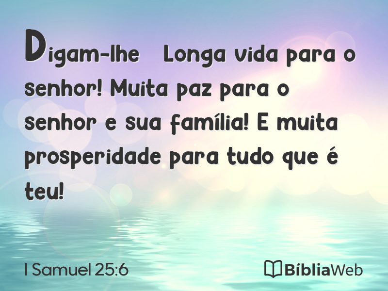I Samuel 25:6 em imagem para compartilhar