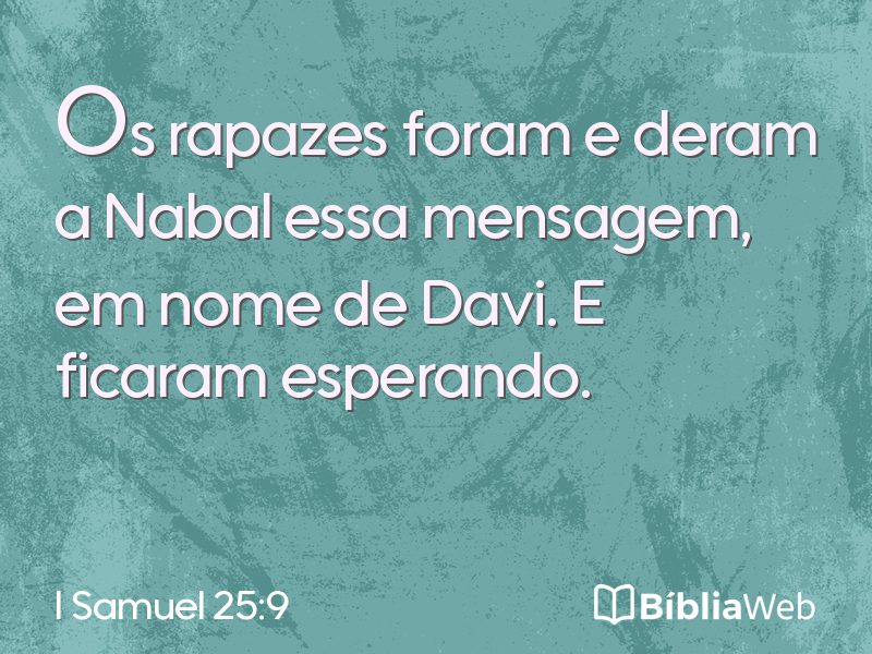 I Samuel 25:9 em imagem para compartilhar