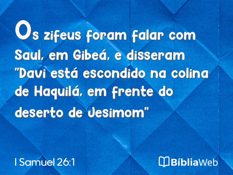 I Samuel 26:1 em imagem para compartilhar
