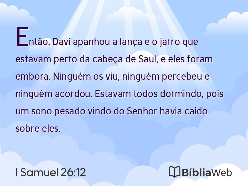 I Samuel 26:12 em imagem para compartilhar