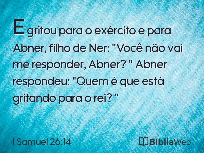 I Samuel 26:14 em imagem para compartilhar