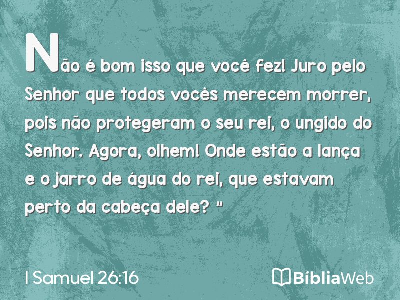 I Samuel 26:16 em imagem para compartilhar