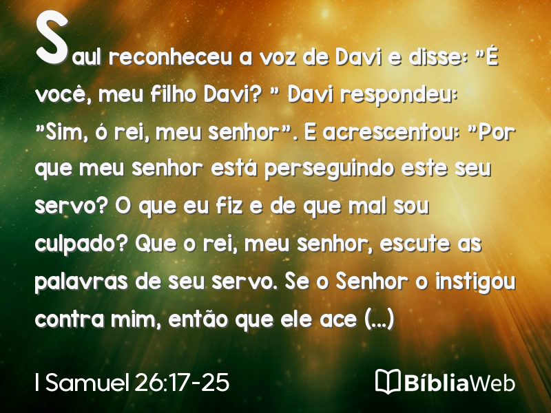 I Samuel 26:17-25 em imagem para compartilhar