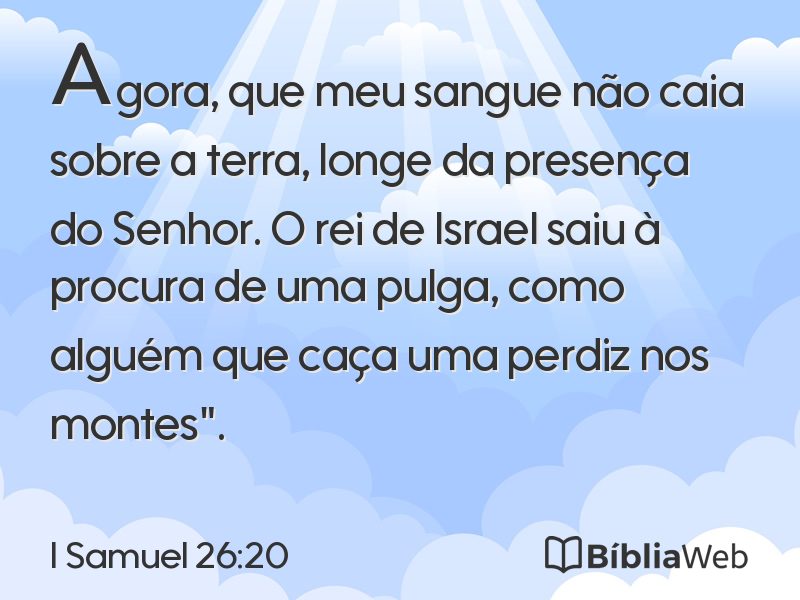 I Samuel 26:20 em imagem para compartilhar