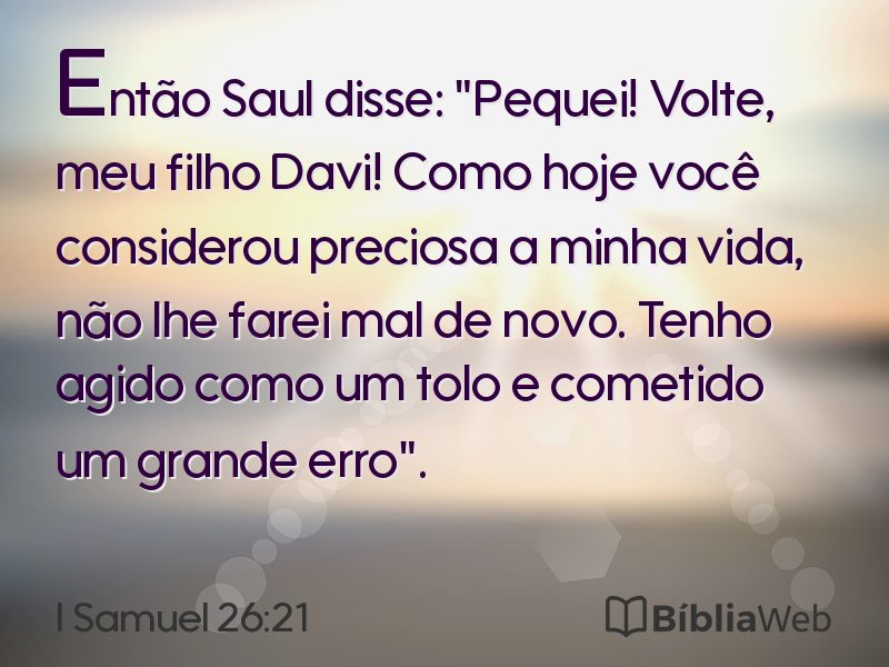 I Samuel 26:21 em imagem para compartilhar