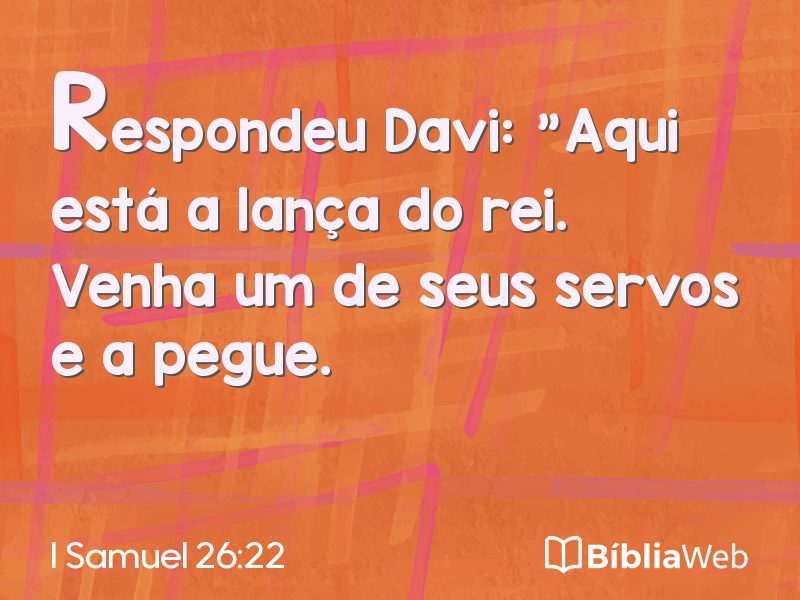 I Samuel 26:22 em imagem para compartilhar